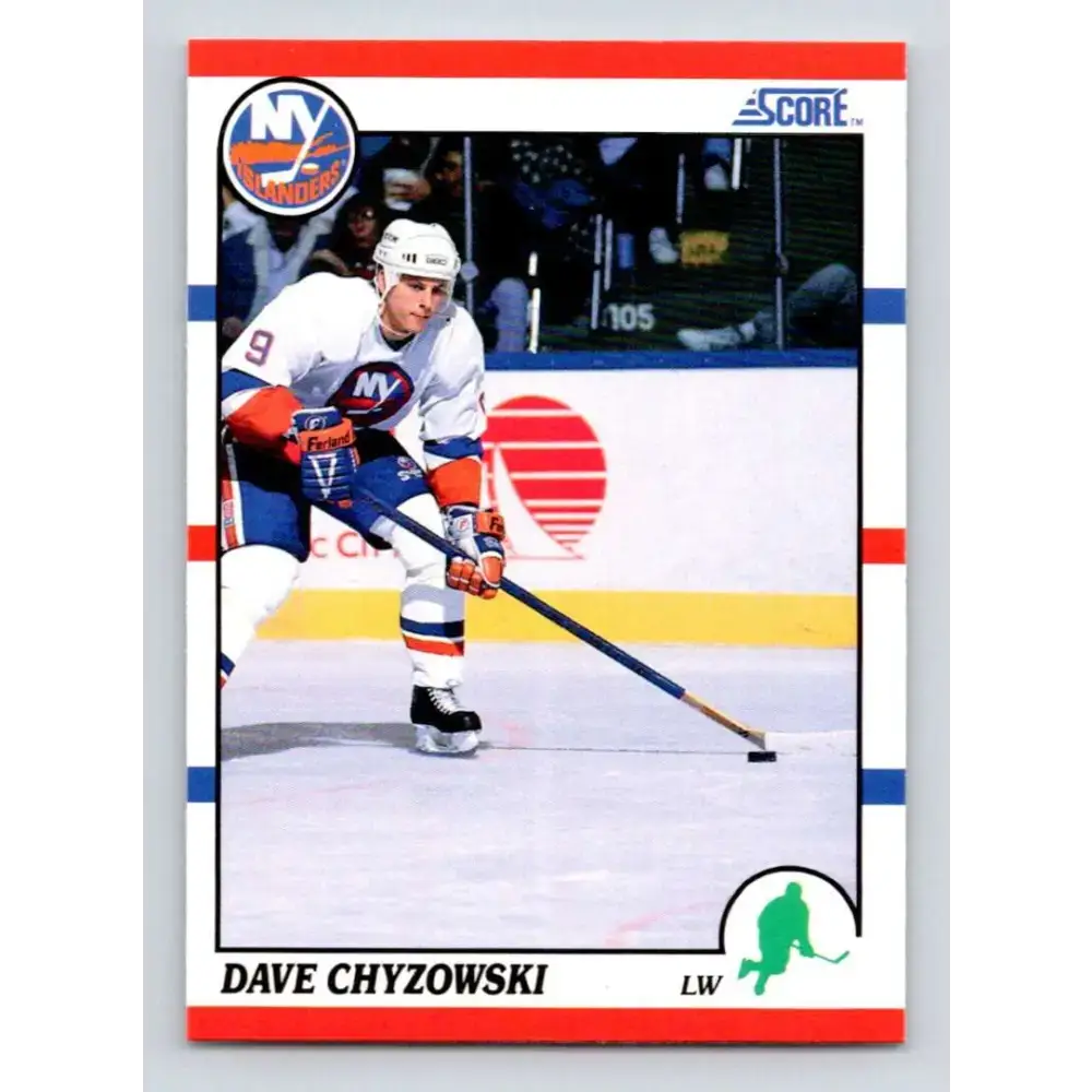 1990-91 Score #372 Dave Chyzowski NM-MT RC Rookie New York Islanders Hockey Card - Hockey Card Single