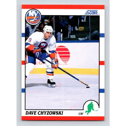 1990-91 Score #372 Dave Chyzowski NM-MT RC Rookie New York Islanders Hockey Card