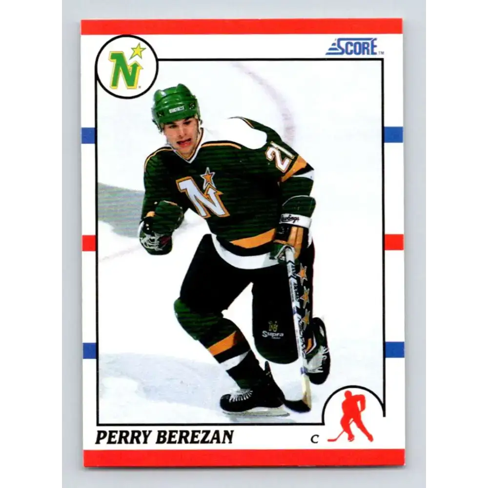 1990-91 Score #379 Perry Berezan NM-MT RC Rookie Minnesota North Stars Hockey Card - Hockey Card Single