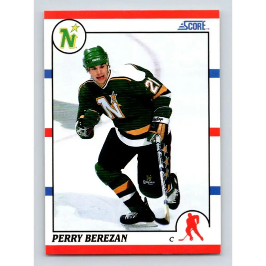 1990-91 Score #379 Perry Berezan NM-MT RC Rookie Minnesota North Stars Hockey Card - Hockey Card Single