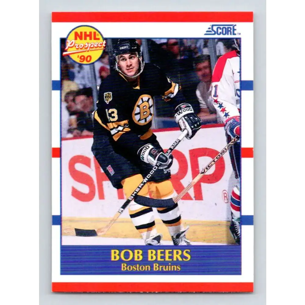 1990-91 Score #385 Bob Beers NM-MT RC Rookie Boston Bruins Hockey Card - Hockey Card Single