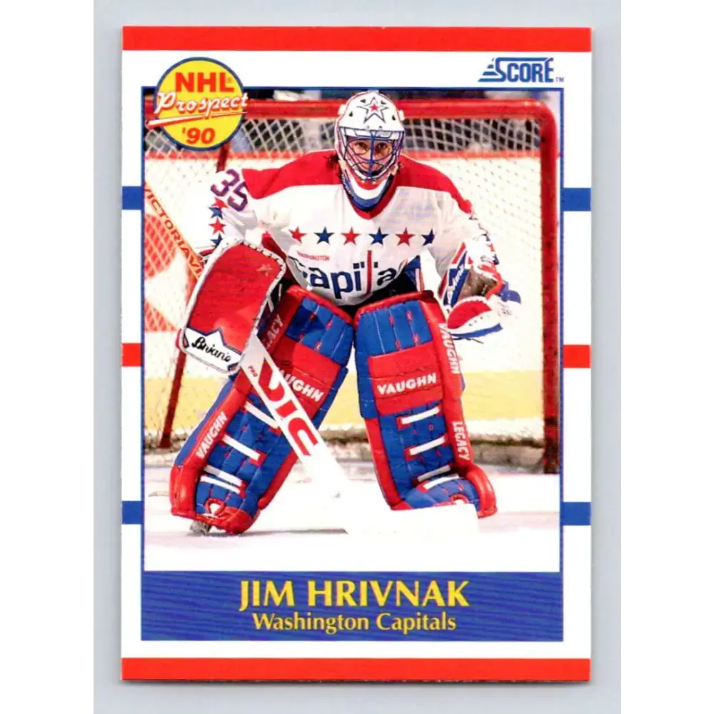 1990-91 Score #386 Jim Hrivnak NM-MT RC Rookie Washington Capitals Hockey Card - Hockey Card Single