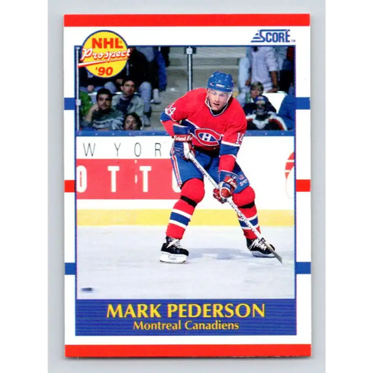 1990-91 Score #387 Mark Pederson NM-MT RC Rookie Montreal Canadiens Hockey Card - Hockey Card Single
