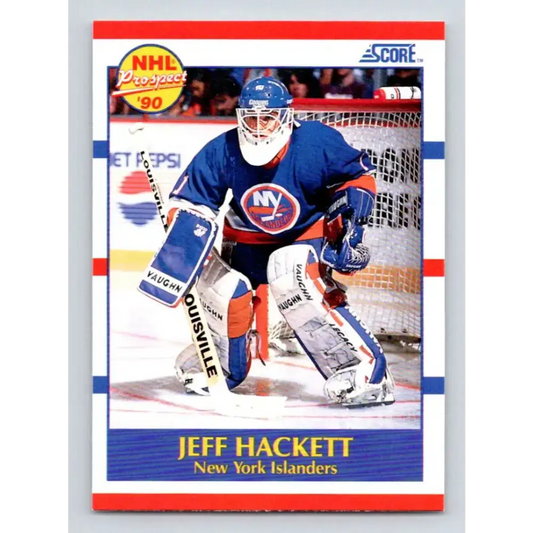 1990-91 Score #388 Jeff Hackett NM-MT RC Rookie New York Islanders Hockey Card