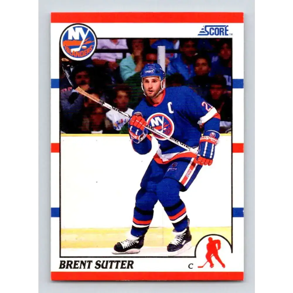 1990-91 Score #39 Brent Sutter NM-MT New York Islanders Hockey Card - Hockey Card Single