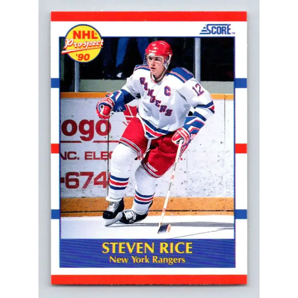 1990-91 Score #390 Steven Rice NM-MT RC Rookie Kitchener Rangers Hockey Card