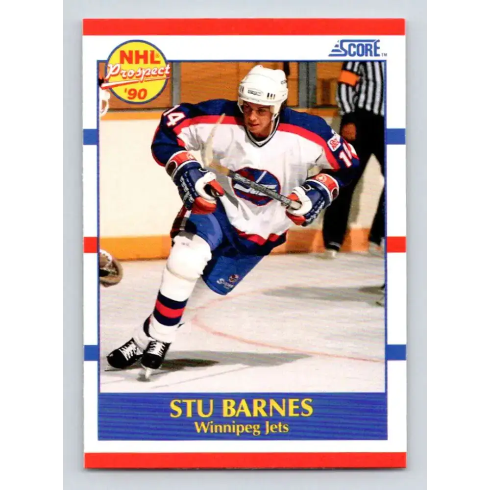 1990-91 Score #391 Stu Barnes NM-MT RC Rookie Winnipeg Jets Hockey Card - Hockey Card Single