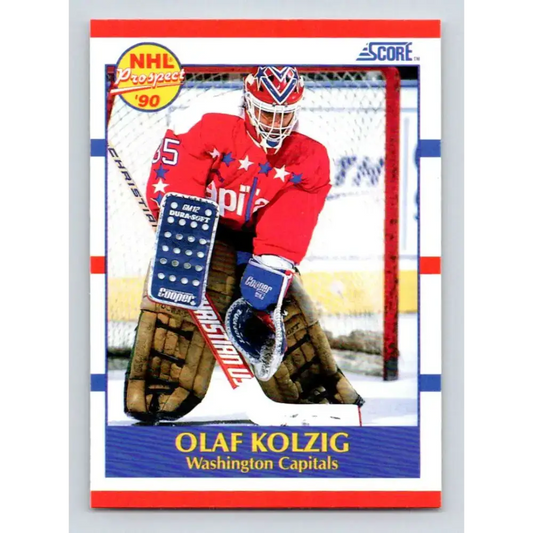 1990-91 Score #392 Olaf Kolzig NM-MT RC Rookie Washington Capitals Hockey Card