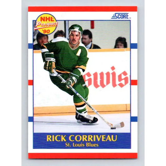 1990-91 Score #396 Rick Corriveau NM-MT RC Rookie St. Louis Blues Hockey Card