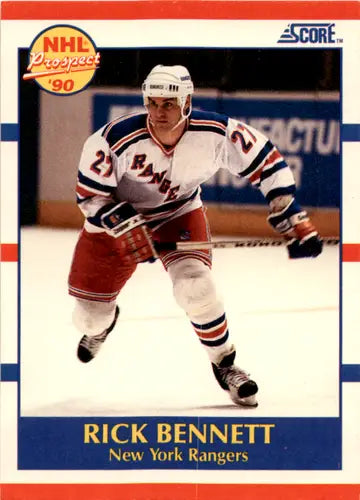 1990-91 Score #400 Rick Bennett NM Near Mint RC Rookie NY Rangers ID:46057 - Hockey Card Single