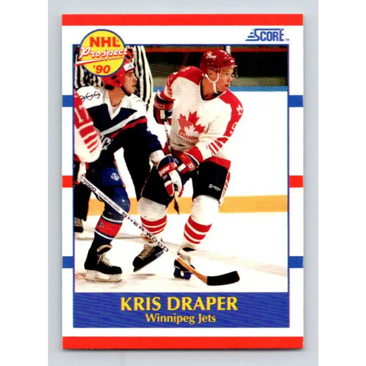 1990-91 Score #404 Kris Draper NM-MT RC Rookie Winnipeg Jets Hockey Card