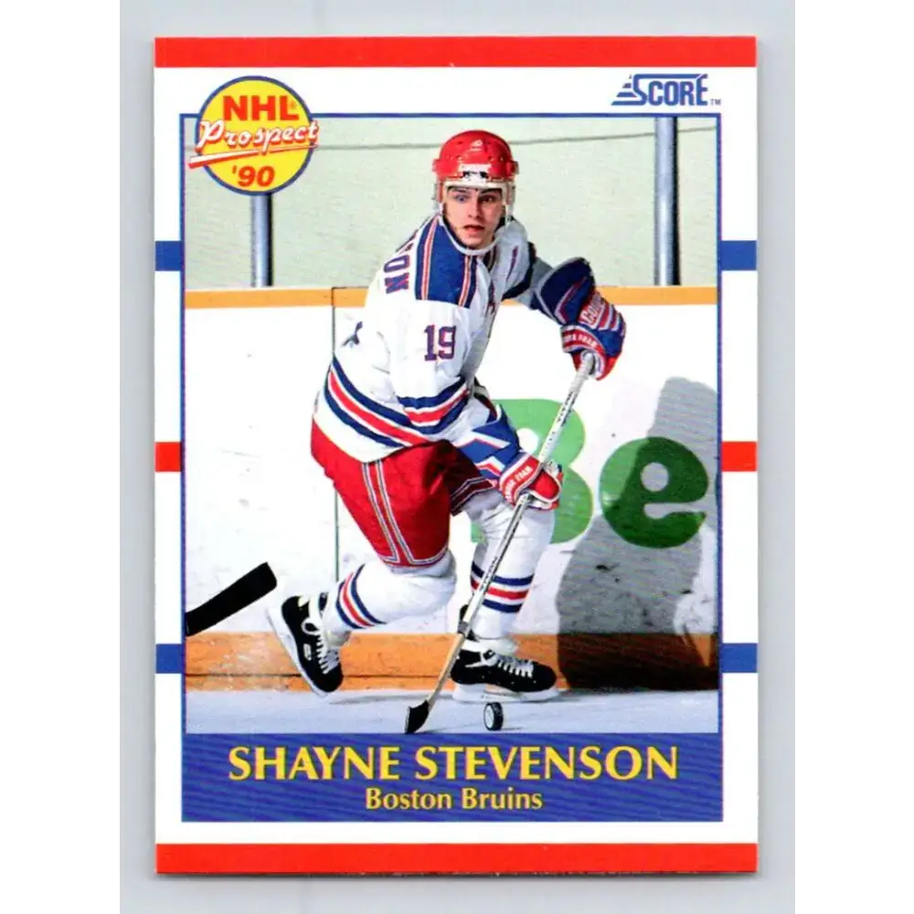 1990-91 Score #405 Shayne Stevenson NM-MT RC Rookie Boston Bruins Hockey Card - Hockey Card Single