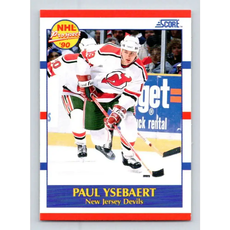 1990-91 Score #406 Paul Ysebaert NM-MT RC Rookie New Jersey Devils Hockey Card - Hockey Card Single