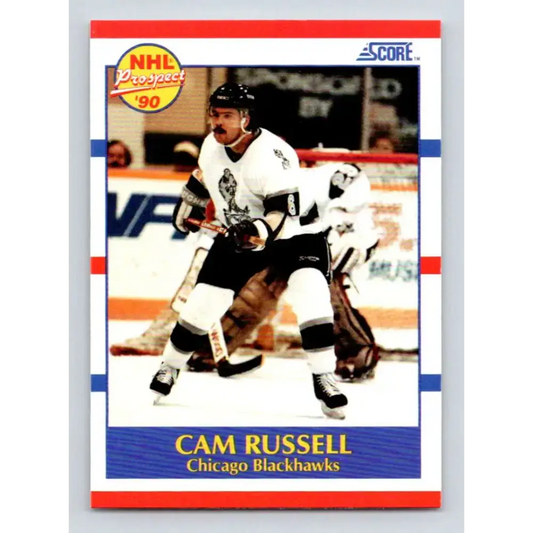 1990-91 Score #408 Cam Russell NM-MT RC Rookie Chicago Blackhawks Hockey Card