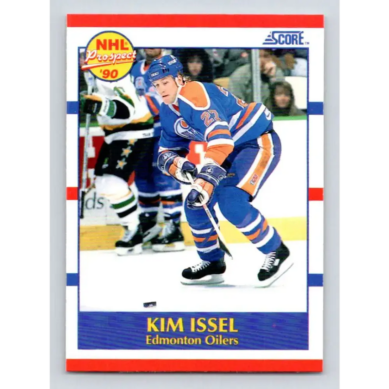 1990-91 Score #409 Kim Issel NM-MT RC Rookie Edmonton Oilers Hockey Card - Hockey Card Single