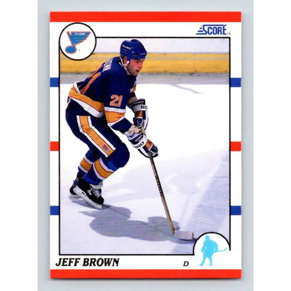 1990-91 Score #41 Jeff Brown NM-MT St. Louis Blues Hockey Card - Hockey Card Single