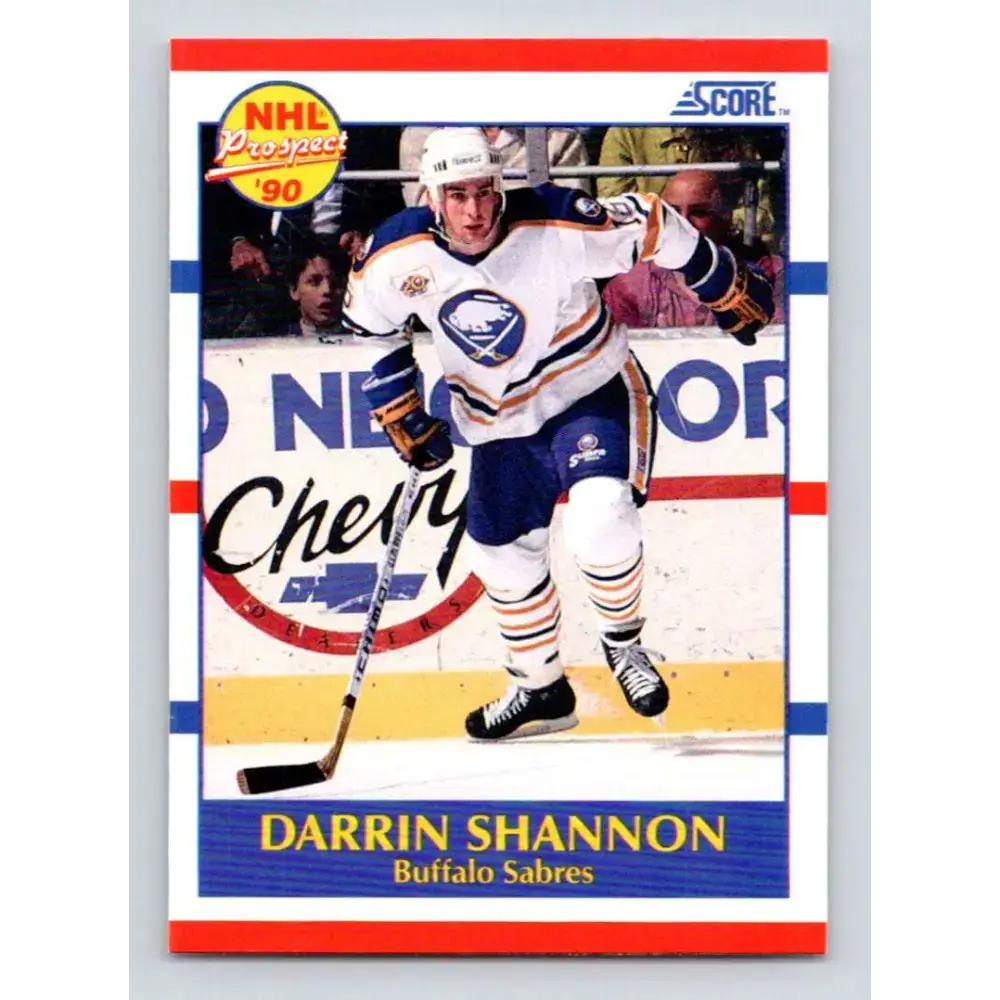 1990-91 Score #410 Darrin Shannon NM-MT RC Rookie Buffalo Sabres Hockey Card - Hockey Card Single