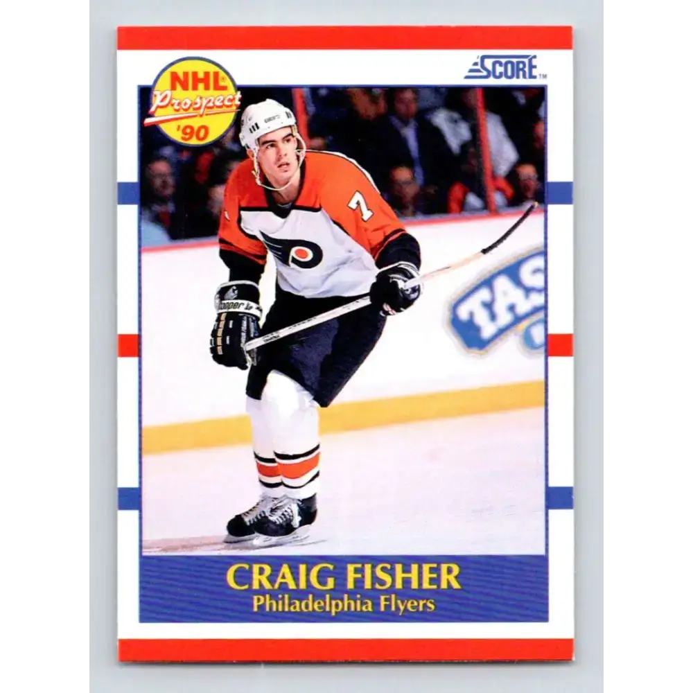 1990-91 Score #412 Craig Fisher NM-MT RC Rookie Philadelphia Flyers Hockey Card - Hockey Card Single