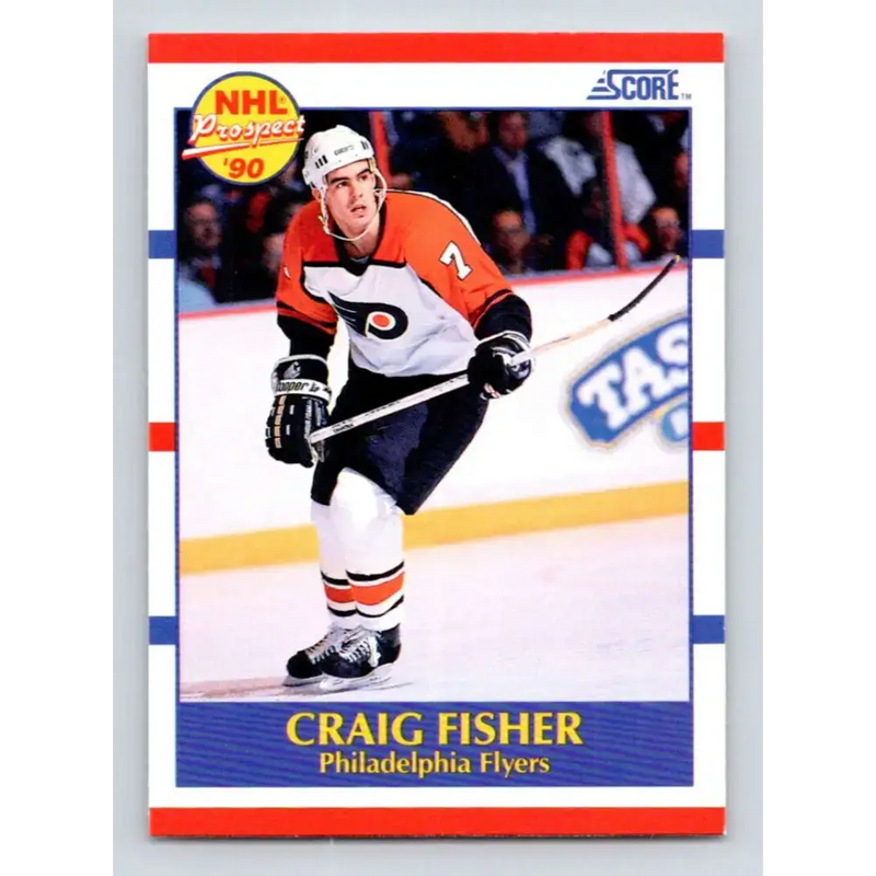 1990-91 Score #412 Craig Fisher NM-MT RC Rookie Philadelphia Flyers Hockey Card - Hockey Card Single