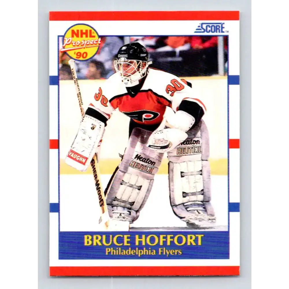 1990-91 Score #413 Bruce Hoffort NM-MT RC Rookie Philadelphia Flyers Hockey Card - Hockey Card Single