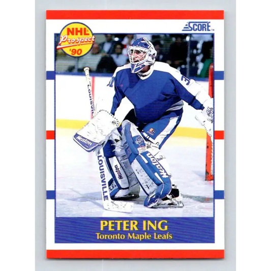 1990-91 Score #414 Peter Ing NM-MT RC Rookie Toronto Maple Leafs Hockey Card - Hockey Card Single