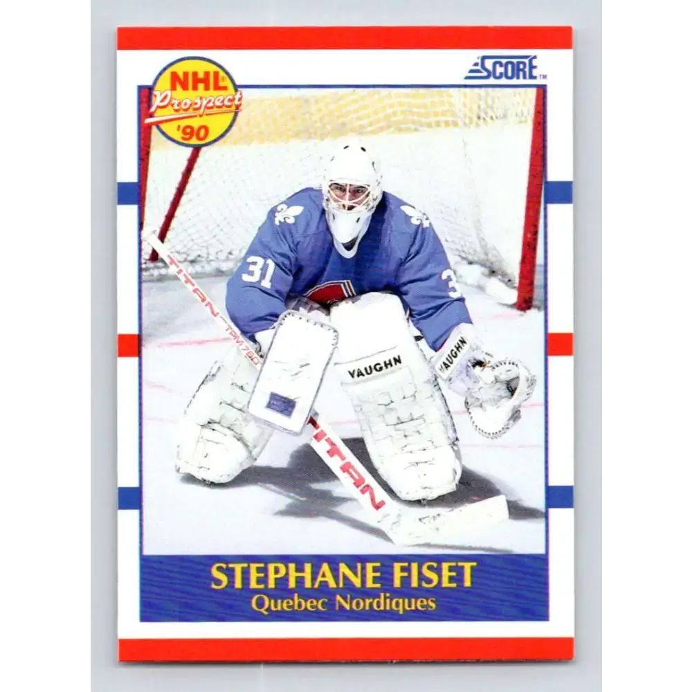 1990-91 Score #415 Stephane Fiset NM-MT RC Rookie Quebec Nordiques Hockey Card - Hockey Card Single