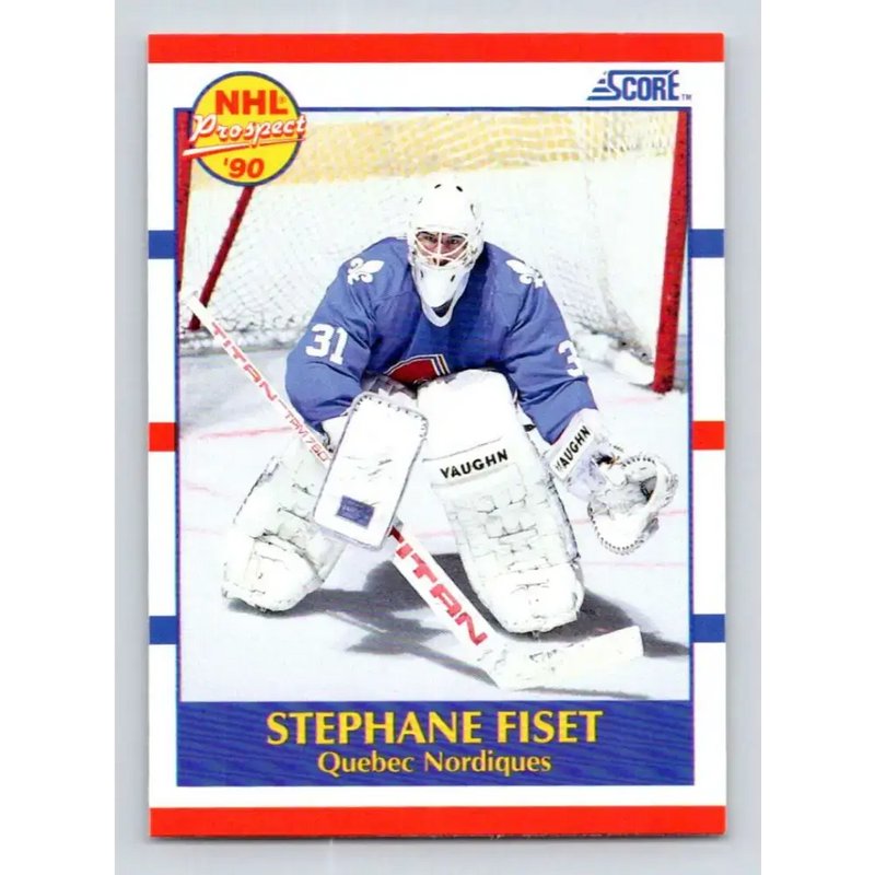 1990-91 Score #415 Stephane Fiset NM-MT RC Rookie Quebec Nordiques Hockey Card - Hockey Card Single