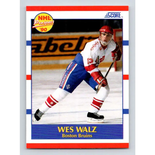 1990-91 Score #418 Wes Walz NM-MT RC Rookie Boston Bruins Hockey Card