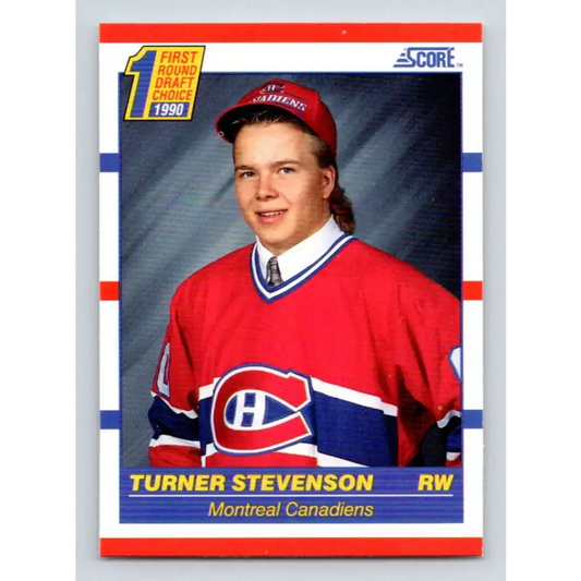1990-91 Score #426 Turner Stevenson NM-MT RC Rookie Montreal Canadiens Hockey Card - Hockey Card Single