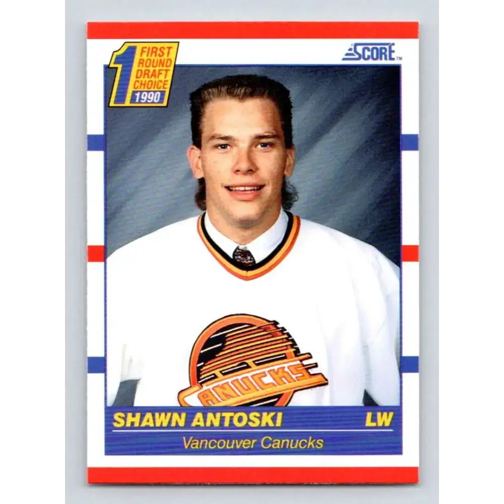 1990-91 Score #429 Shawn Antoski NM-MT RC Rookie Vancouver Canucks Hockey Card - Hockey Card Single