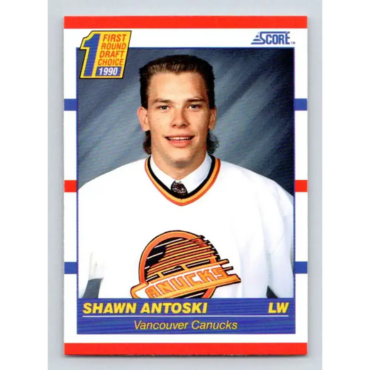 1990-91 Score #429 Shawn Antoski NM-MT RC Rookie Vancouver Canucks Hockey Card