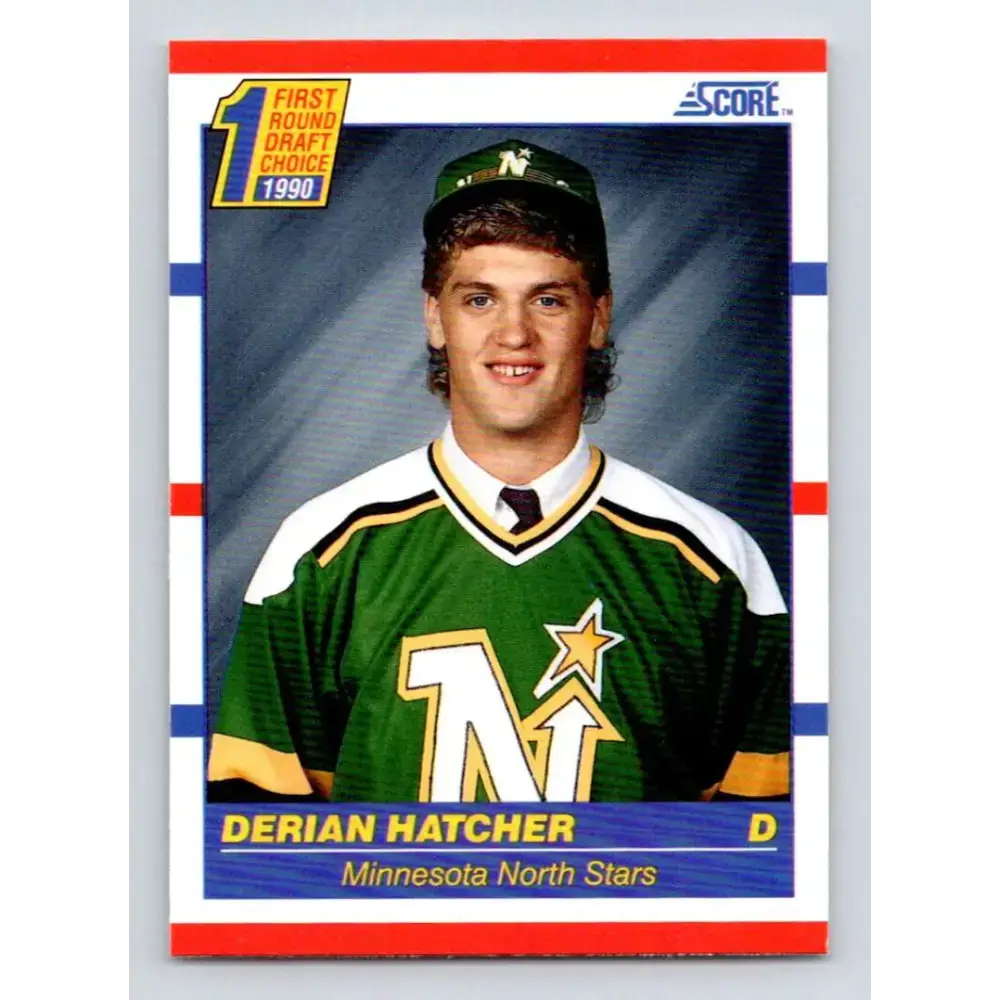 1990-91 Score #430 Derian Hatcher NM-MT RC Rookie Minnesota North Stars Hockey Card - Hockey Card Single