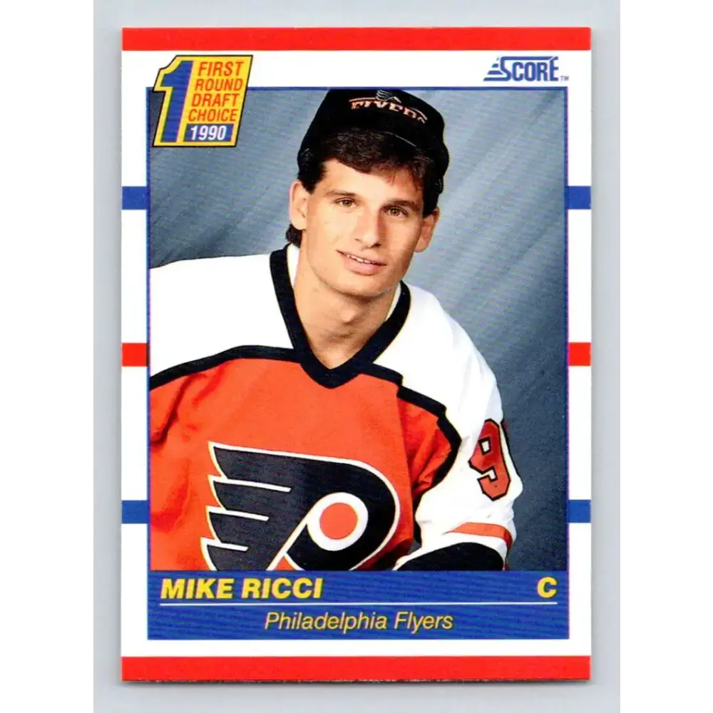 1990-91 Score #433 Mike Ricci NM-MT RC Rookie Philadelphia Flyers Hockey Card