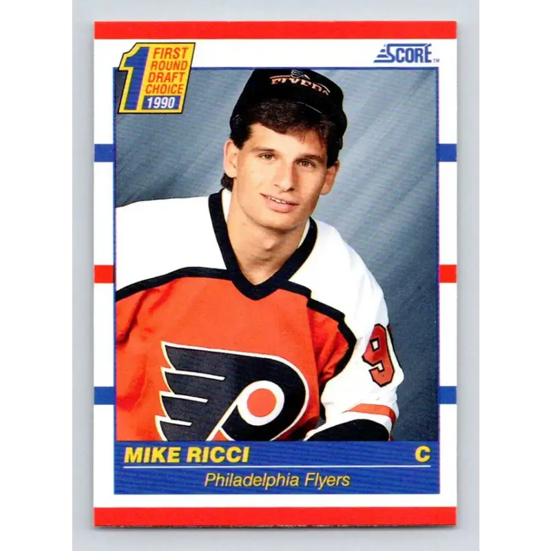 1990-91 Score #433 Mike Ricci NM-MT RC Rookie Philadelphia Flyers Hockey Card