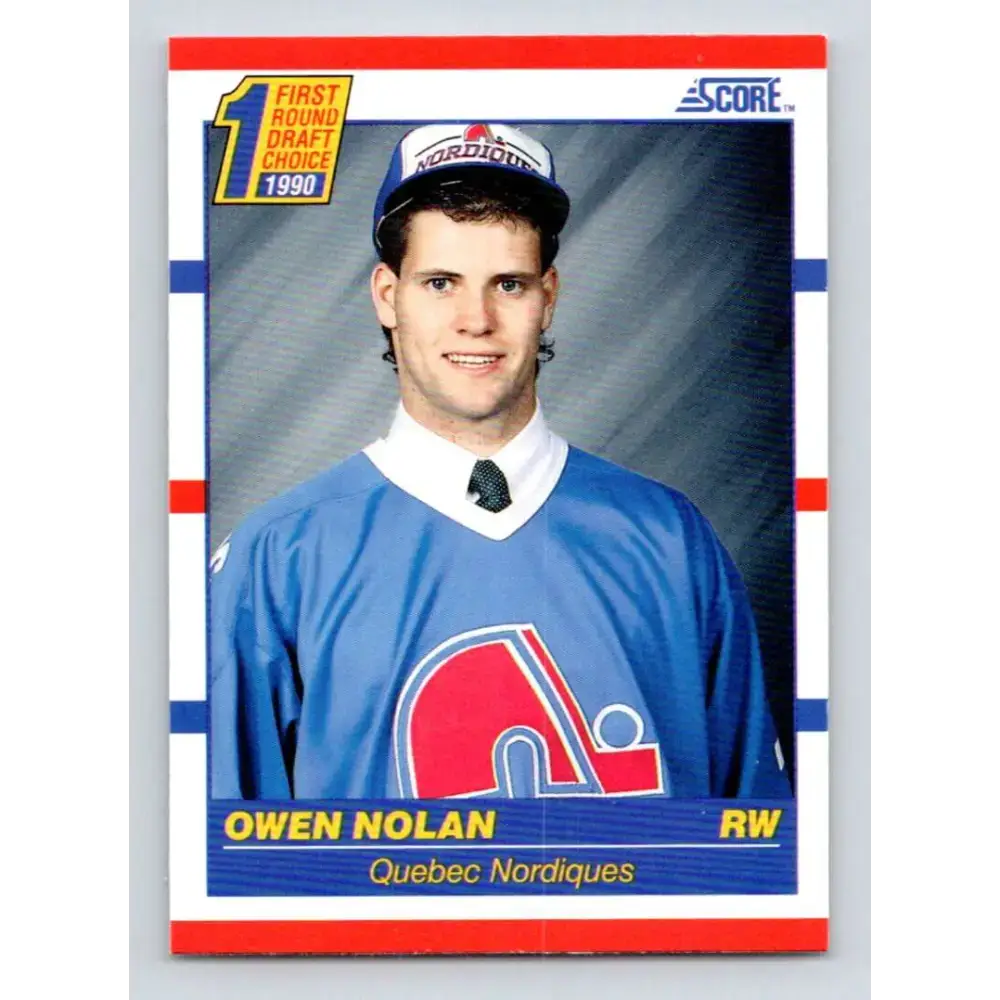 1990-91 Score #435 Owen Nolan NM-MT RC Rookie Quebec Nordiques Hockey Card