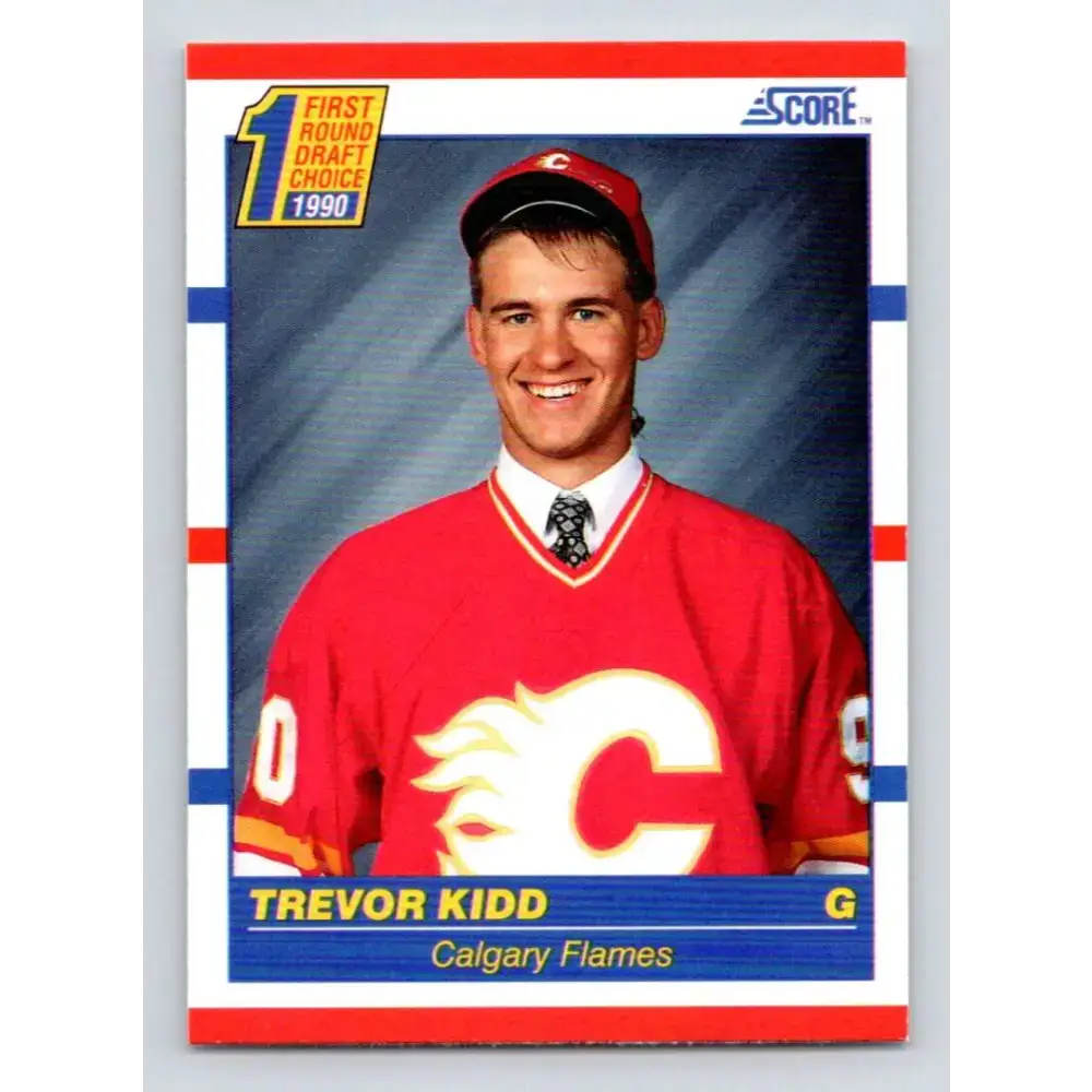 1990-91 Score #438 Trevor Kidd NM-MT RC Rookie Calgary Flames Hockey Card - Hockey Card Single