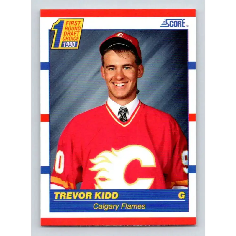 1990-91 Score #438 Trevor Kidd NM-MT RC Rookie Calgary Flames Hockey Card - Hockey Card Single