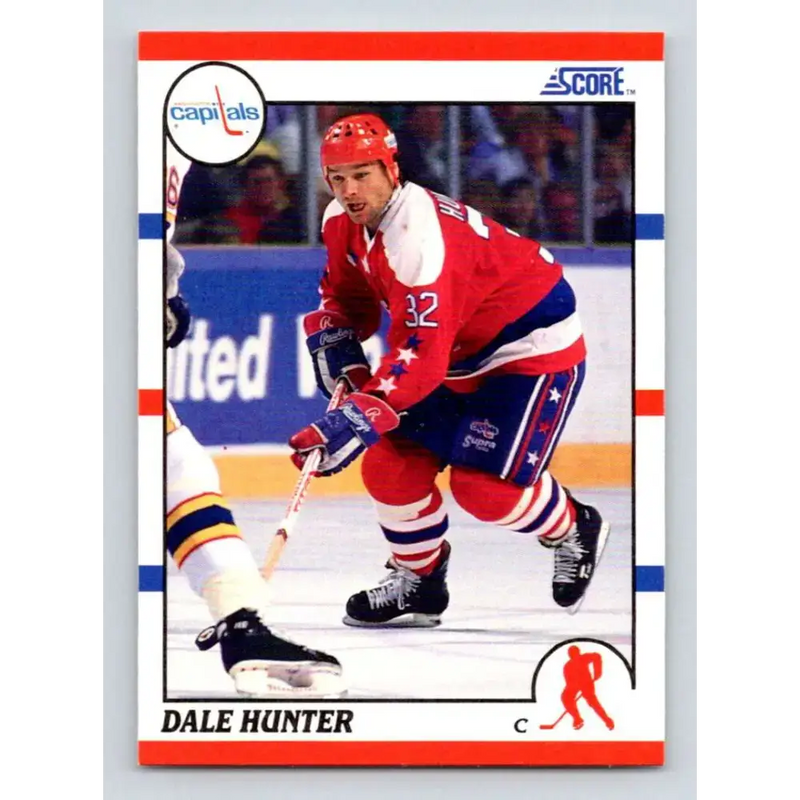 1990-91 Score #44 Dale Hunter NM-MT Washington Capitals Hockey Card - Hockey Card Single