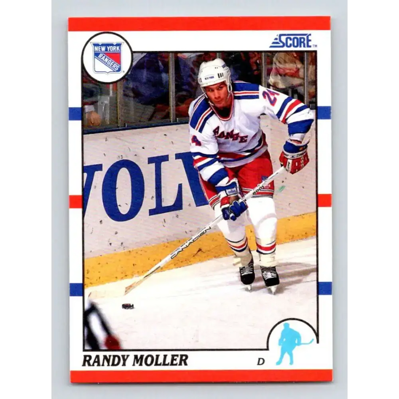 1990-91 Score #45 Randy Moller NM-MT New York Rangers Hockey Card - Hockey Card Single