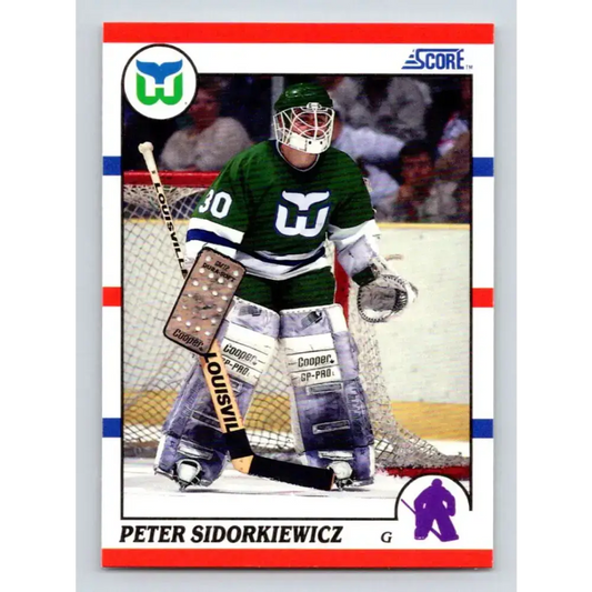 1990-91 Score #46 Peter Sidorkiewicz NM-MT Hartford Whalers Hockey Card - Hockey Card Single