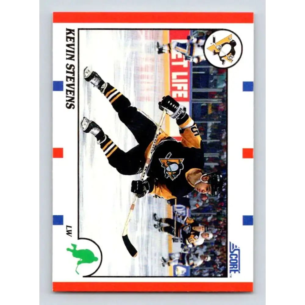 1990-91 Score #53 Kevin Stevens NM-MT RC Rookie Pittsburgh Penguins Hockey Card - Hockey Card Single