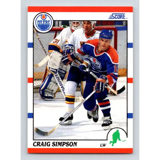 1990-91 Score #58 Craig Simpson NM-MT Edmonton Oilers Hockey Card - Hockey Card Single