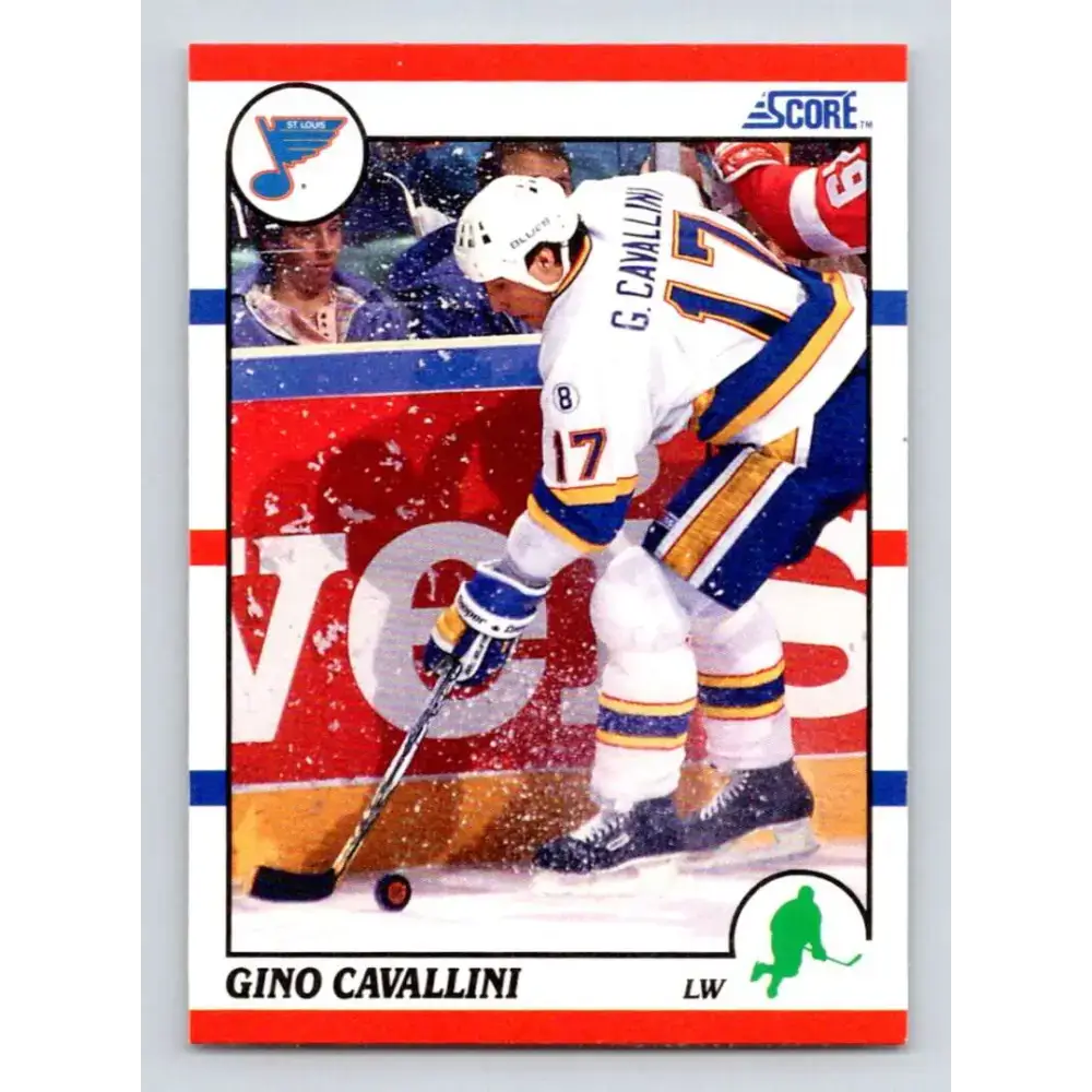1990-91 Score #63 Gino Cavallini NM-MT St. Louis Blues Hockey Card - Hockey Card Single