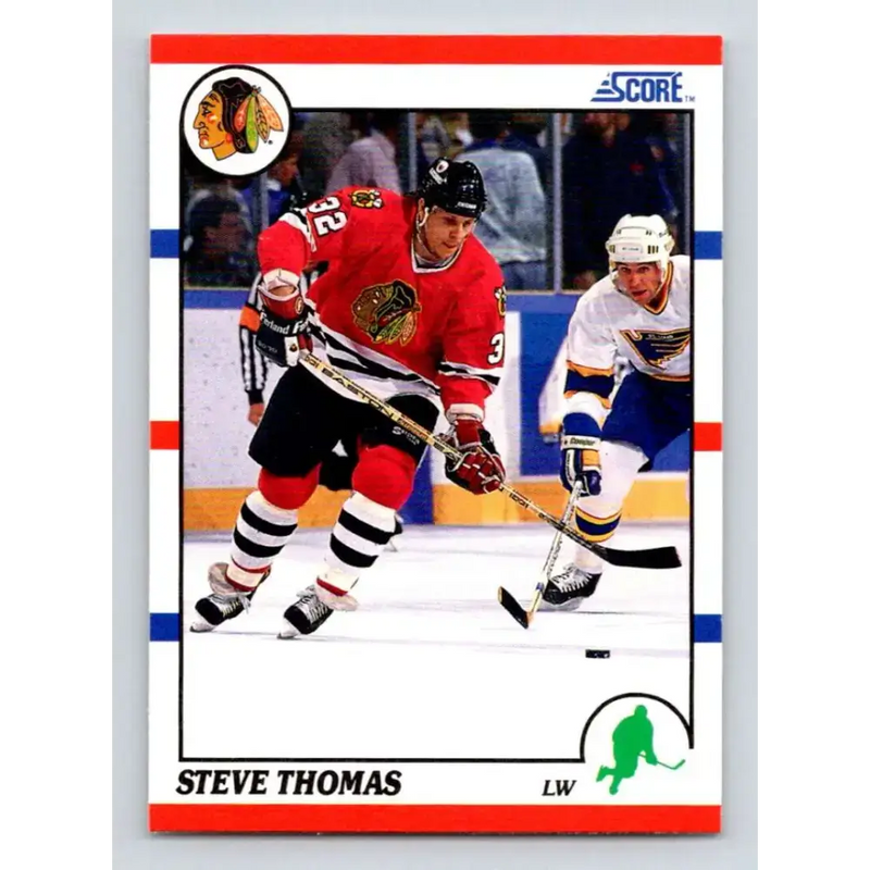 1990-91 Score #66 Steve Thomas NM-MT Chicago Blackhawks Hockey Card
