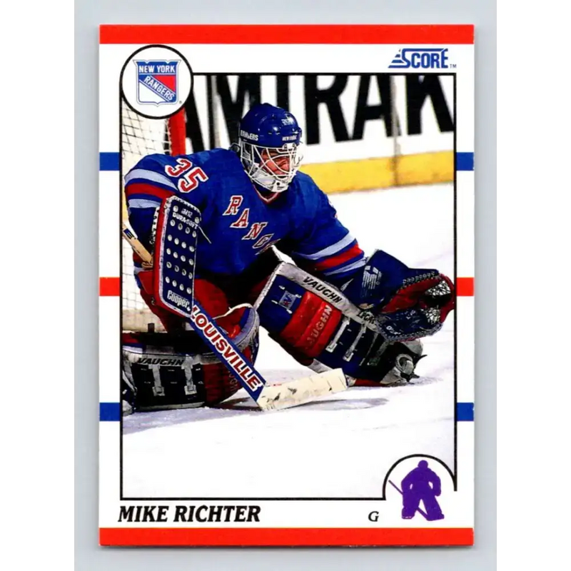 1990-91 Score #74 Mike Richter NM-MT RC Rookie New York Rangers Hockey Card