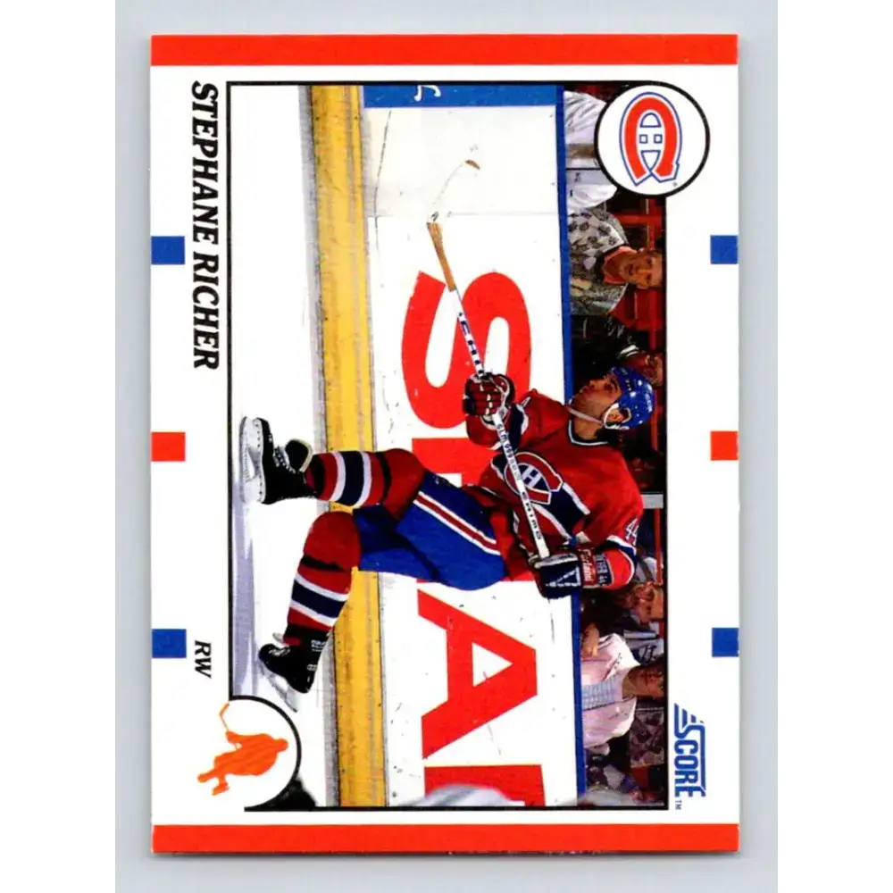 1990-91 Score #75 Stephane Richer NM-MT Montreal Canadiens Hockey Card - Hockey Card Single