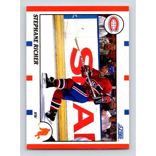 1990-91 Score #75 Stephane Richer NM-MT Montreal Canadiens Hockey Card - Hockey Card Single