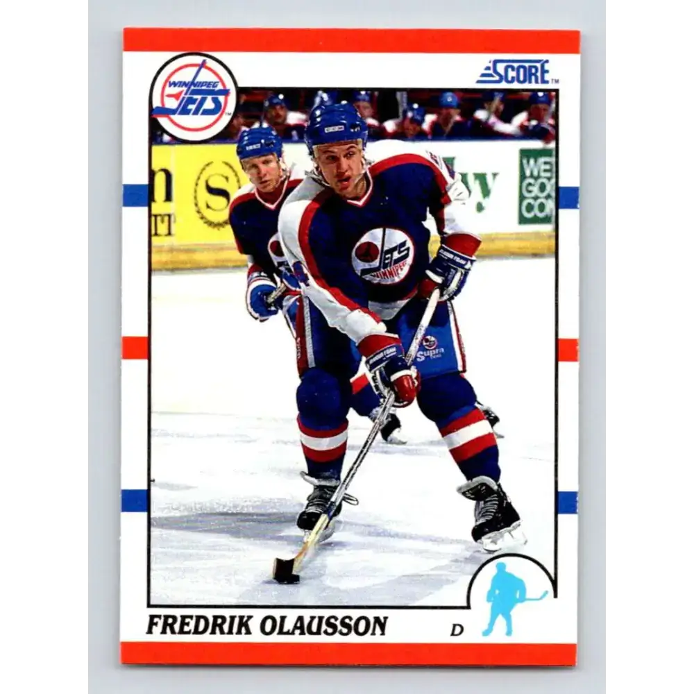1990-91 Score #81 Fredrik Olausson NM-MT Winnipeg Jets Hockey Card - Hockey Card Single