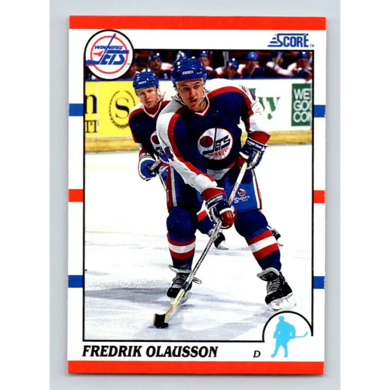 1990-91 Score #81 Fredrik Olausson NM-MT Winnipeg Jets Hockey Card - Hockey Card Single
