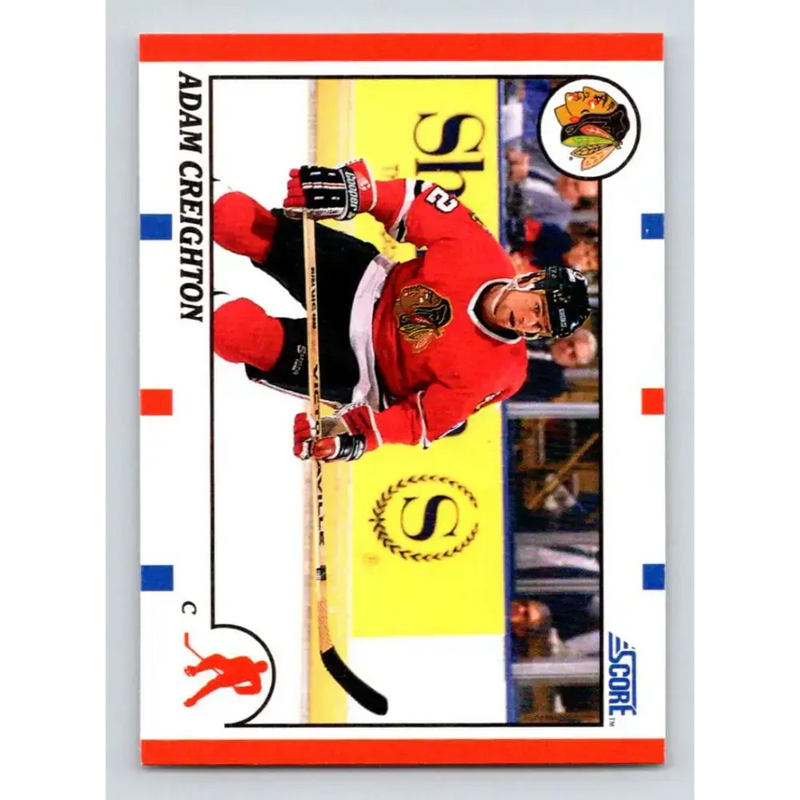 1990-91 Score #82 Adam Creighton NM-MT Chicago Blackhawks Hockey Card - Hockey Card Single